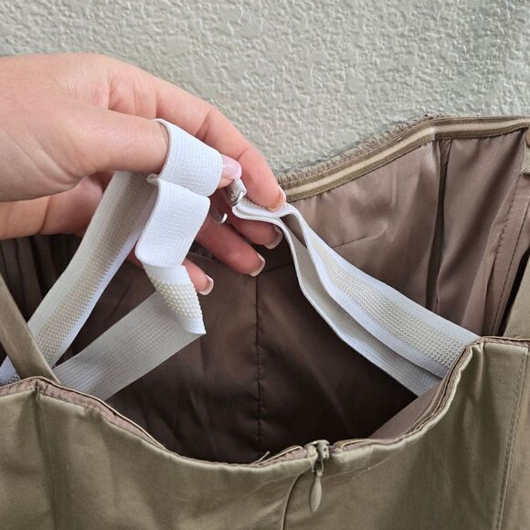 Nanette Lepore “Amorous” Strap Dress Khaki size 10 M new - Picture 9 of 16